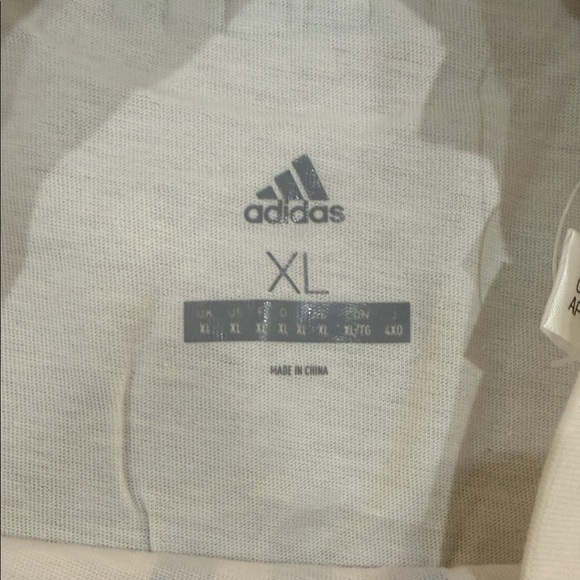 Kith Adidas White Tee with Blue Stripes and Pink Logo - Picture 2 of 5